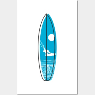 Kitesurfer - blue Posters and Art